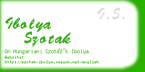 ibolya szotak business card